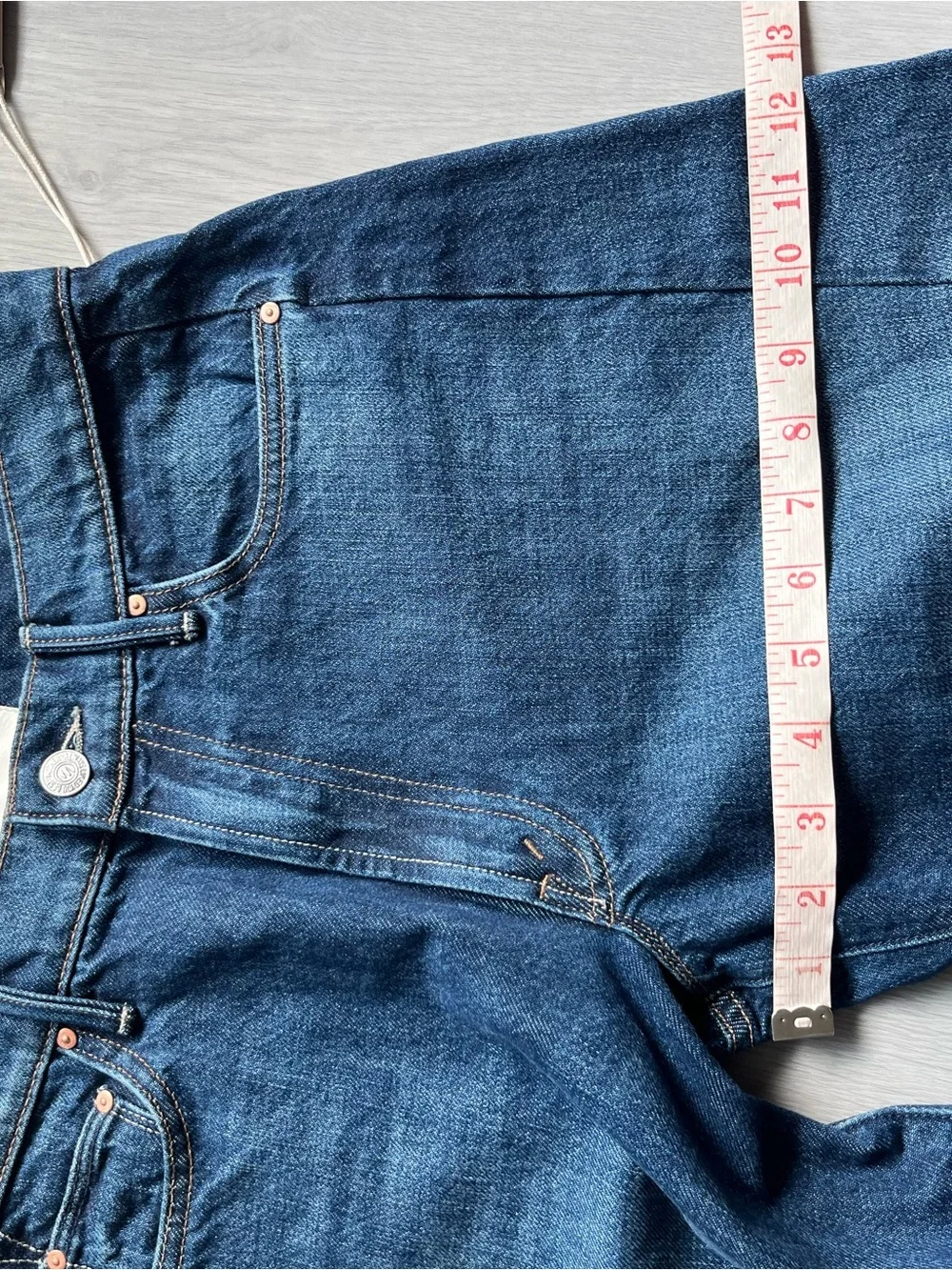MOTHER THE MID RISE FULL PIPE FLOOD FRAY BARREL BLUE JEANS WOMENS 26